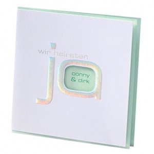 Hochzeitseinladung Tammy, weiß-mint