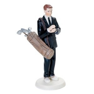 Hochzeitsfigur Bräutigam beim Golfen