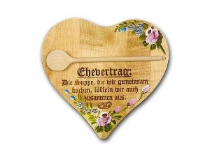 Hochzeitsgeschenk Holzschild in Herzform