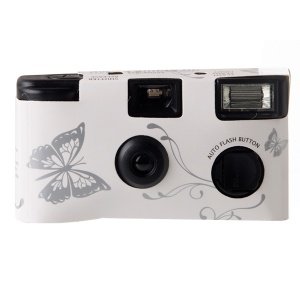 Hochzeitskamera Schmetterling, silber