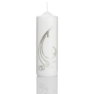 Hochzeitskerze Perla, silber
