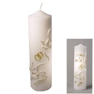 Hochzeitskerze Tauben