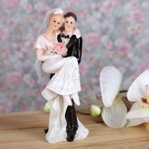 Hochzeitspaar 13cm *Motiv1 Blumen*