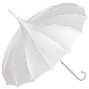 Hochzeitsschirm Jane, satinweiß
