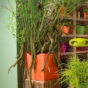 Hocker Briq solid orange