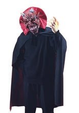 Höllen-Fürst Teufel-Maske mit Umhang rot