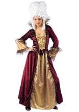 Hofdame Barock-Kleid Damenkostüm bordeau