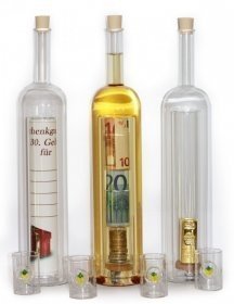 Hohlraumflasche mit Gravur