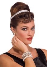 Hollywood Diva Perlen-Armband silber