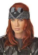 Hollywood Rocker Perücke rot-braun