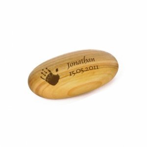 Holz-Dekostein *Zur Geburt*