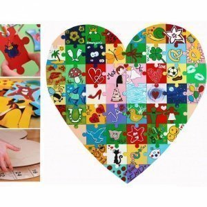 Holz Puzzle Herz zum Bemalen