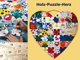 Holz Puzzle Herz