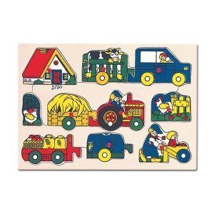 Holz Steckpuzzle Traktor für Kinder