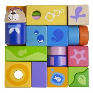 Holzbausteine Set, 23 Stk.