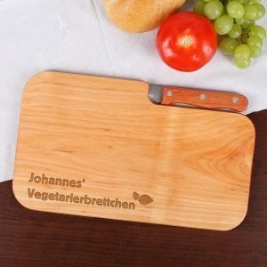 Holzbrettchen für Vegetarier mit gr
