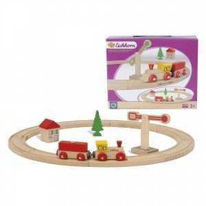 Holzeisenbahn-Set "Kreis", 15-tlg.