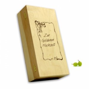 Holzkiste für zwei Flaschen oder Gläser
