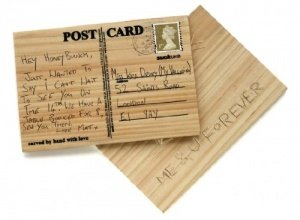 Holzpostkarte zum selber Gravieren