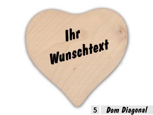 Holzschild in Herzform 18x18x1 cm mit Ih