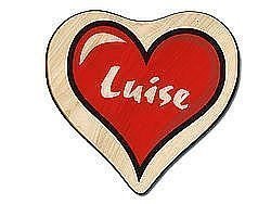 Holzschild in Herzform 18x18x1 cm mit ro