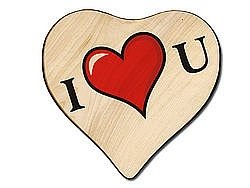 Holzschild in Herzform 24x24x1,4 cm I lo