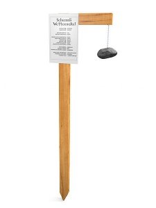 Holzständer für Wetterstein mit Kette