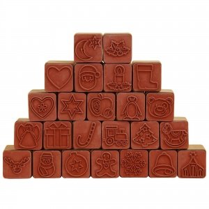 Holzstempel "Adventskalender", 24-tlg.