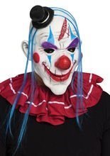 Horror Clown Halloween Maske weiss-bunt