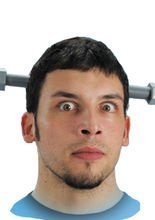 Horror-Kopfband Schraube durch Kopf