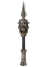 Horror-Speer Halloween-Waffe silber-schw