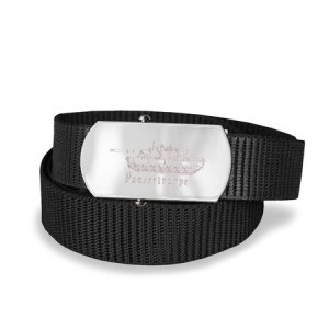 Hosengürtel schwarz mit Gravur Panzertru