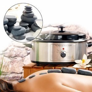 Hot Stone Set mit Wärmegerät