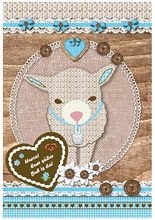 Hüttengaudi Folded Card Motive: Birth Bu