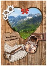 Hüttengaudi Folded Card Motive: Herzlich