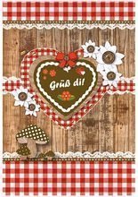 Hüttengaudi Klappkarte Motiv: Grüß di!