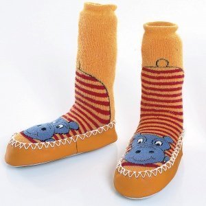 Hüttenschuhe mit Ledersohle