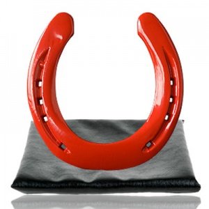 Hufeisen mit Gravur rot