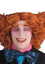 Hutmacher-Perücke orange-rot