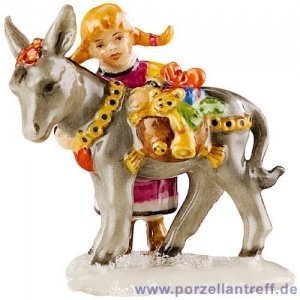 Hutschenreuther Lichterdorf Figur -Esel 
