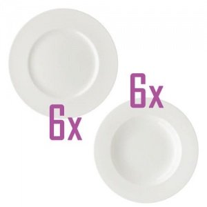 Hutschenreuther Luna weiss Tafelset 12 t