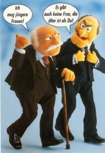 *Ich mag jüngere Frauen!* Postkarte (Mup