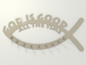 Ichthys Fisch - Garderobe aus Edelstahl 