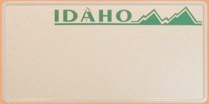 Idaho Wunschnummernschild mit eigenem Te