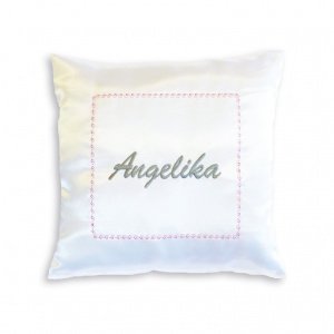 Ihr Satinkissen mit eigener Bestickung