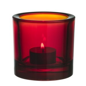Iittala Teelichthalter KIVI BIG rot 8cm