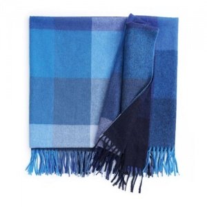 INCA STONES Alpaka-Schafwoll-Plaid BLAU