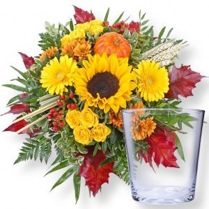 Indian Summer und Glasvase