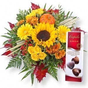 Indian Summer und Pralinen-Herzen (65 g)