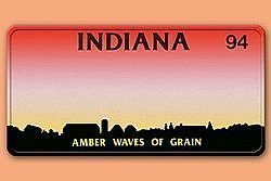Indiana US Deko PKW-Kennzeichen mit indi
